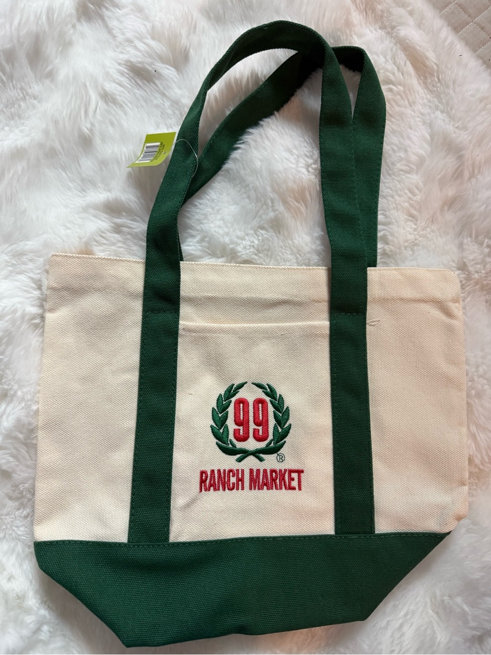 New 99 Ranch Market mini green canvas tote bag
